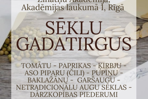 Sēklu gadatirgus 31.janvārī